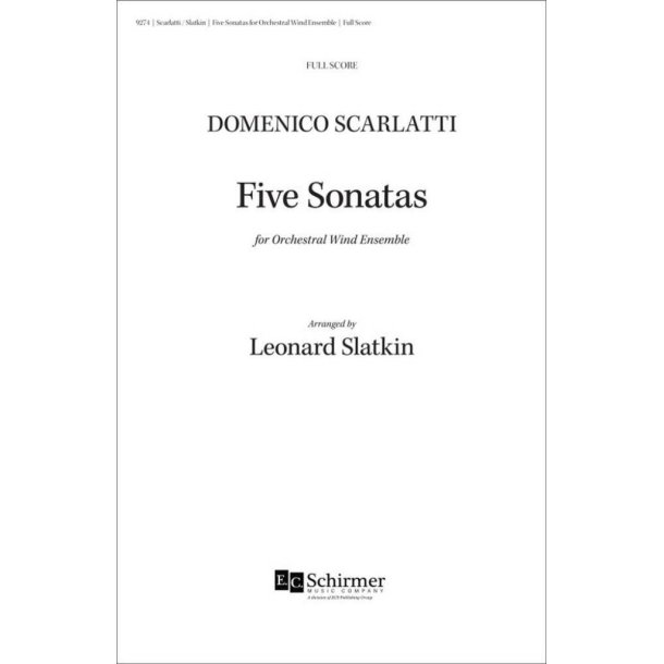 Five Sonatas : Additional Full Score - Orchestral Wind Ensemble