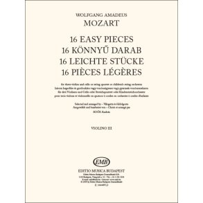 16 Easy Pieces - Violin 3 : For three violins and cello or stringquartet or children?s string orchestra