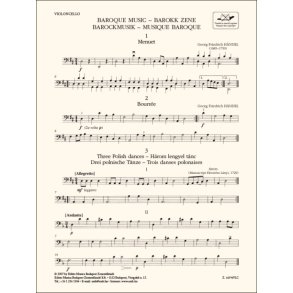 Baroque Music-Cello : for three violins and cello or string quartet or youth string orchestra