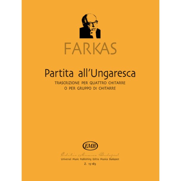 Partita all'ungaresca : trascrizione per quattro chitarreo per gruppo di chitarre