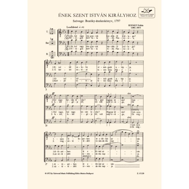 &Eacute;nek Szent Istv&aacute;n kir&aacute;lyhoz