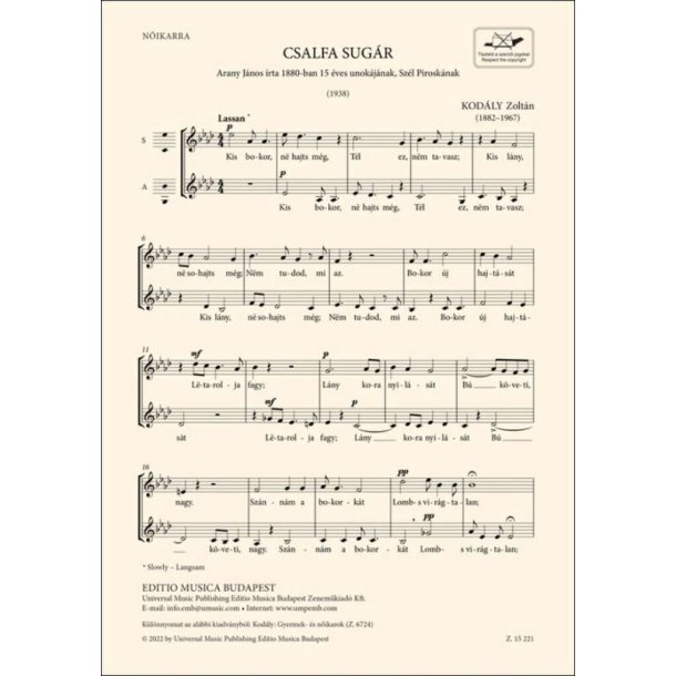 Csalfa sug&aacute;r : n?ikarra, k&eacute;t sz&oacute;lamra