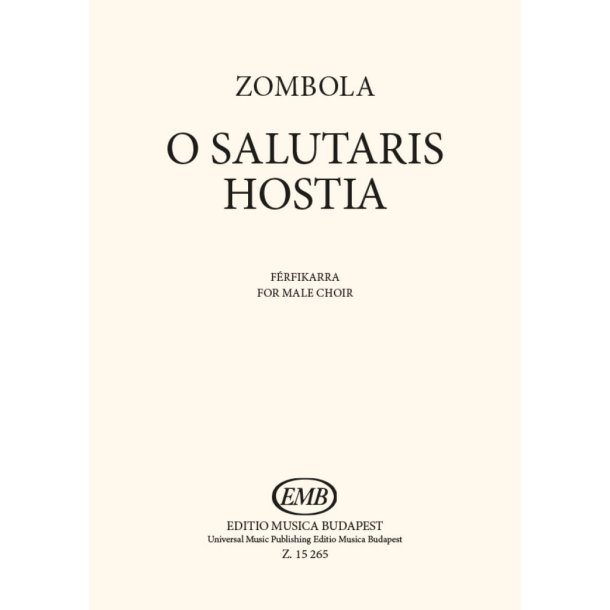 O salutaris hostia : for male choir