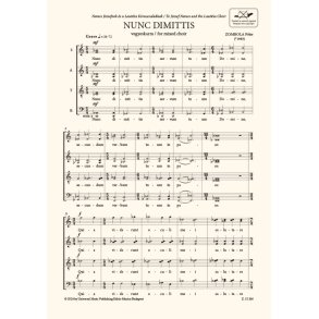 Nunc dimittis : for mixed choir