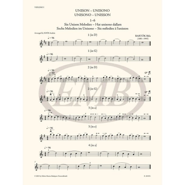 The Microcosm of String Ensemble Music Vol. 1 : based on B&eacute;la Bart&oacute;k's Mikrokosmos - Elementary (first position)