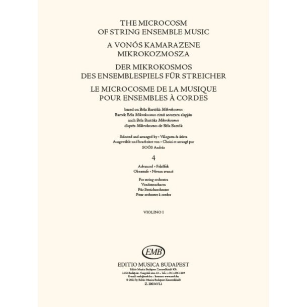 The Microcosm of String Ensemble Music Vol. 4 : based on B&eacute;la Bart&oacute;k's Mikrokosmos for string orchestra