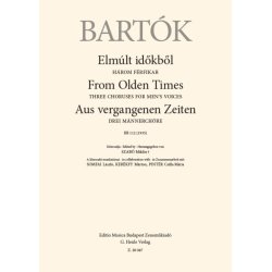 From Olden Times : Three Choruses for Men's Voices, BB 112 (1935)