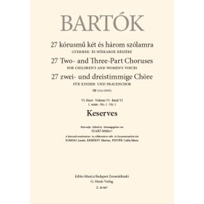 Keserves : 27 Two- and Three-Part Choruses for Children's and Women's Voices , Volume VI, No. 1