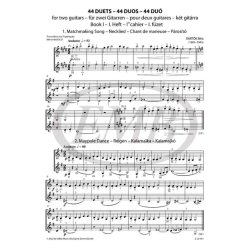 44 Duets for two Guitars : from the 44 Violin Duets