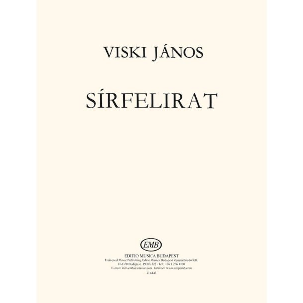 S&iacute;rfelirat : (Anton Webern eml&eacute;k&eacute;re) 1960
