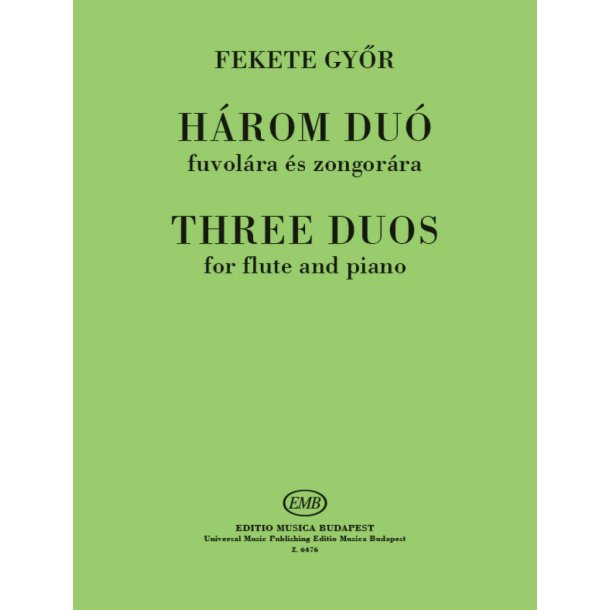 Three duos : for flute and piano
