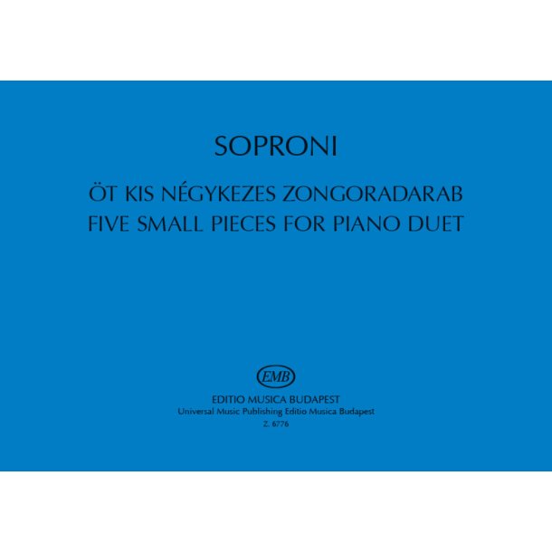 F&uuml;nf Kleine Klavierst&uuml;cke Zu Vier H&auml;nde