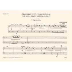 F&uuml;nf Kleine Klavierst&uuml;cke Zu Vier H&auml;nde