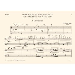 F&uuml;nf Kleine Klavierst&uuml;cke Zu Vier H&auml;nde