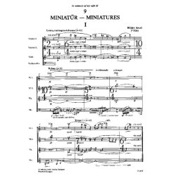 Neun Miniaturen f&uuml;r Streichquartett : f&uuml;r Streichquartett
