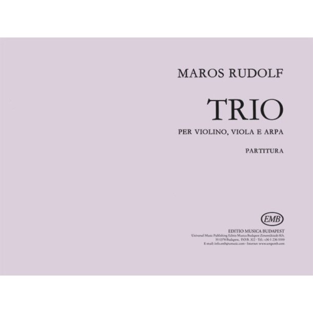 Trio : per violino, viola e arpa