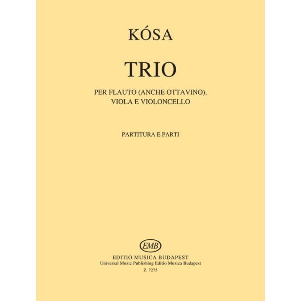 Trio : per flauto (anche ottavino), viola e violoncello
