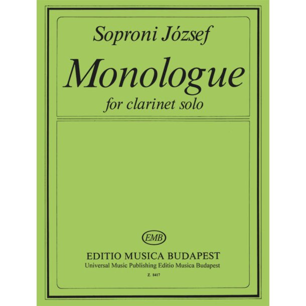 Monologue F&uuml;r Klarinette