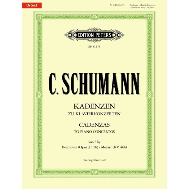 Cadenzas to Piano Concertos : by Beethoven (Opus 37, Opus 58) and Mozart (K466)