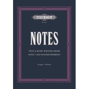 Notes: Text & Music Writing Book : Notiz- und Notenschreibheft - A5