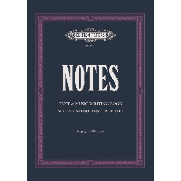 Notes: Text & Music Writing Book : Notiz- und Notenschreibheft - A5