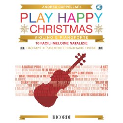 Play Happy Christmas : 10 facili melodie natalizie per violino e pianoforte