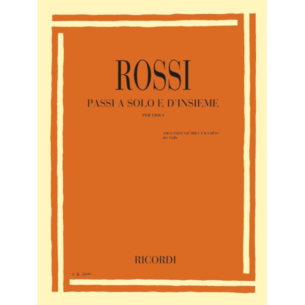 Passi a solo e d'insieme per viola : a cura di Danilo Rossi