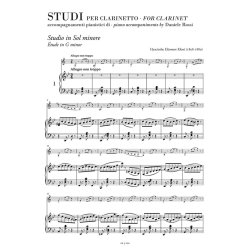 Studi per clarinetto - &Eacute;tudes for clarinet : con accompagnamenti pianistici di | with piano accompaniments by  Daniele Rossi