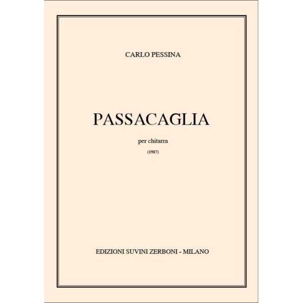 Passacaglia : per chitarra