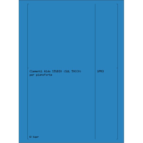 Studio (Sul Tocco) : per pianoforte