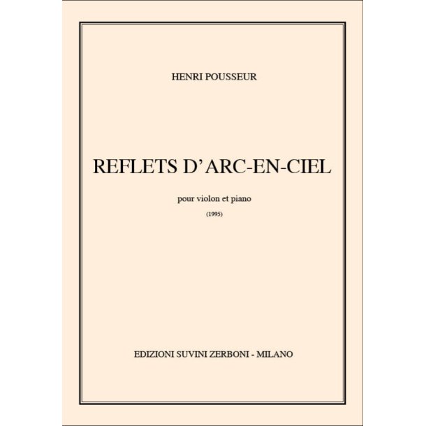 Reflets D'Arc-En-Ciel : per violino e pianoforte