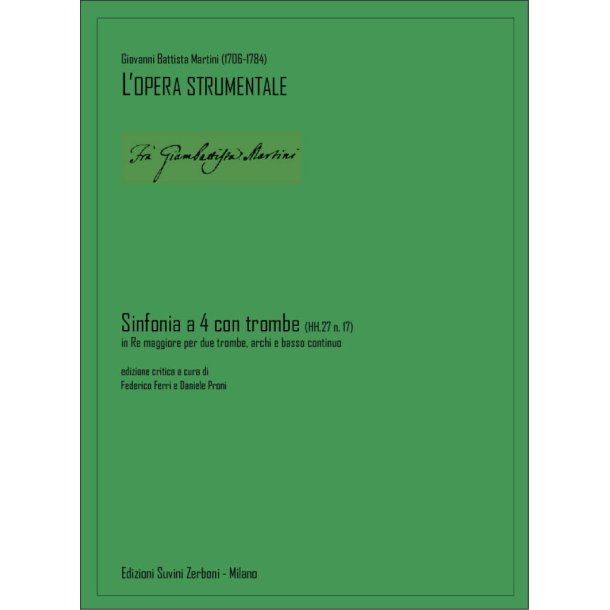 Sinfonia a 4 con trombe (HH.27 n. 17) : in Re maggiore per due trombe, archi e basso continuo