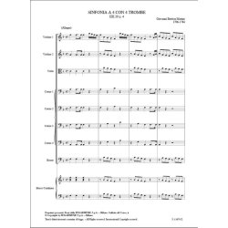 Sinfonia A Quattro Con Quattro Trombe Hh.30 N. 4) : in fa magg. per quattro trombe, archi e basso continuo