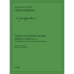 Concerto con stromenti, due obo&egrave; obbligati, trombe : (HH.32 n. 2) in Re maggiore per due oboi, due trombe, archi e basso continuo