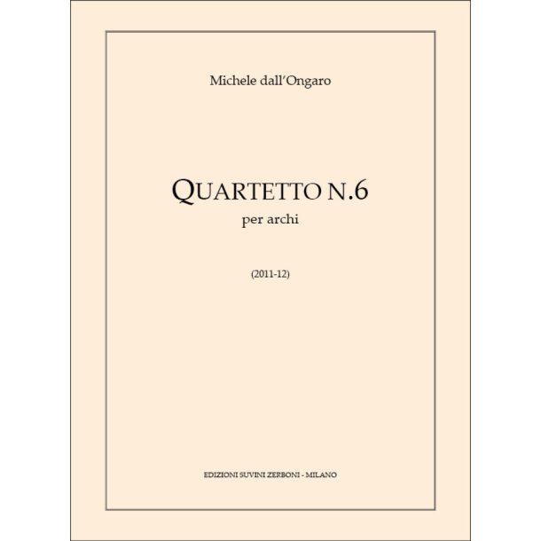 Quartetto N. 6 : per archi