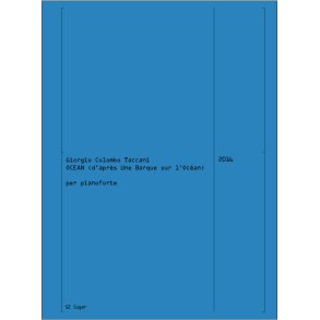 OCEAN (d'après Une Barque sur l'Océan) : per pianoforte