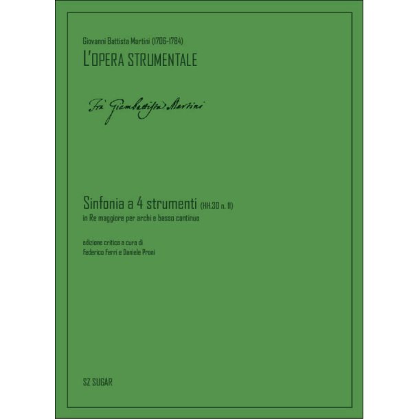 Sinfonia a 4 strumenti (HH.30 n. 11) : in Re maggiore per archi e basso continuo