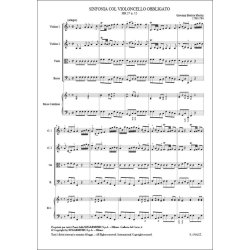 Sinfonia col violoncello obbligato (HH.27 n. 12) : per violoncello obbligato, archi e basso continuo