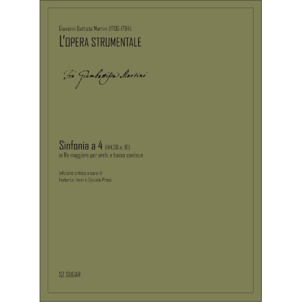 Sinfonia a 4 (HH.30 n. 10) : in Re maggiore per archi e basso continuo