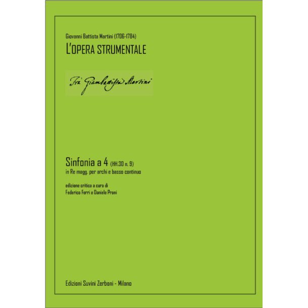 Sinfonia a 4 (HH.30 n. 9) : in Re magg. per archi e basso continuo