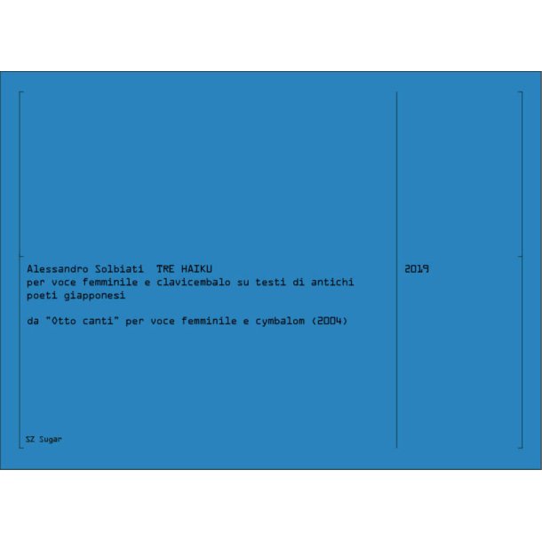 Tre haiku : per voce femminile e clavicembalo