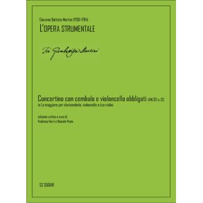 Concertino con cembalo e violoncello obbligati : (HH.32 n. 12) in La maggiore per clavicembalo, violoncello e due violini