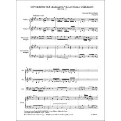 Concertino con cembalo e violoncello obbligati : (HH.32 n. 12) in La maggiore per clavicembalo, violoncello e due violini