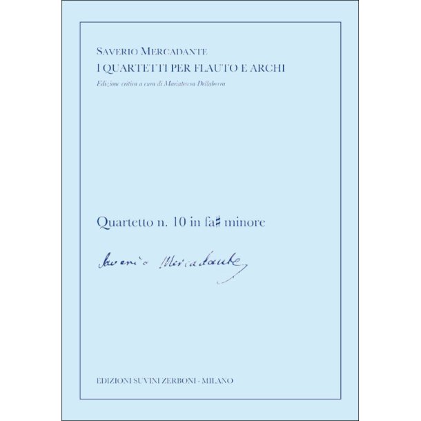 Quartetto n. 10 in fa# minore : in fa# minore per flauto e archi