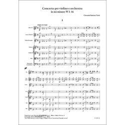 Concerto per violino e orchestra in MI min W I:16 : Edizione critica a cura di Luca Rossetto Casel