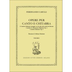 Opere per canto e chitarra volume I : Revisione a cura di Adriano Sebastiani