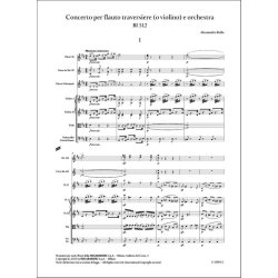 Concerto per flauto (o violino) e orchestra BI 512 : Edizione critica a cura di Angela Buompastore (Full Score+flauto solo)