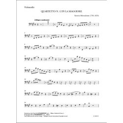 Quartetto n. 12 in la maggiore : in la maggiore per flauto e archi