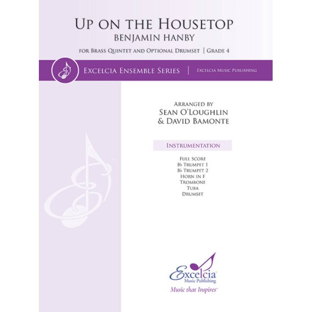 Up on the Housetop : For Brass Quintet and Optional Drum Set