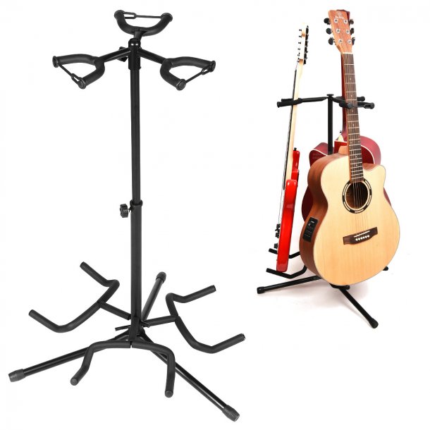 Deluxe Folding Triple Guitar Stand GS7321BT